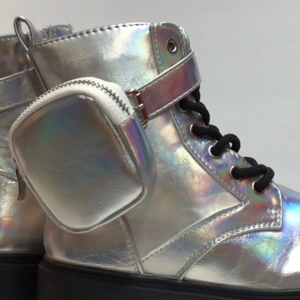 Girls Iridescent Boots